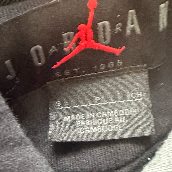 Jordan Black and Gray Men's Hoodie - Picture 6 of 10